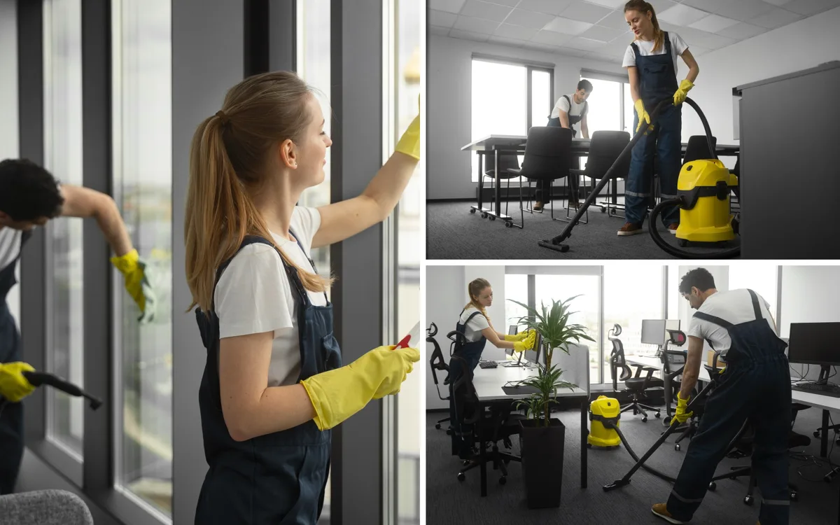 Unser Reinigungsteam bei der Arbeit